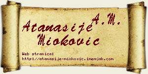 Atanasije Mioković vizit kartica